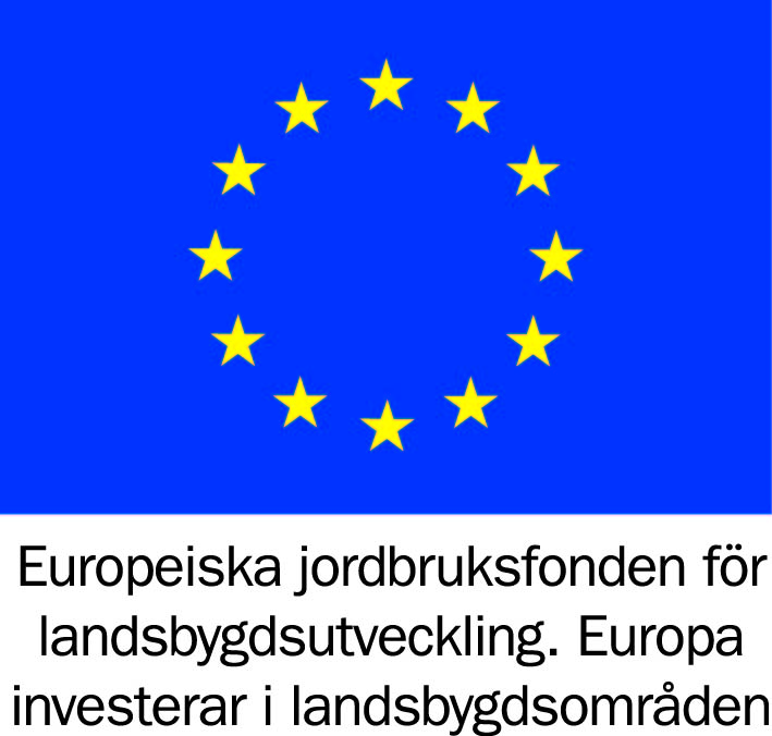 EU-flaggan för Europeiska Jordbruksfonden för landsbygdsutveckling. Europa investerar i landsbygdsområden.